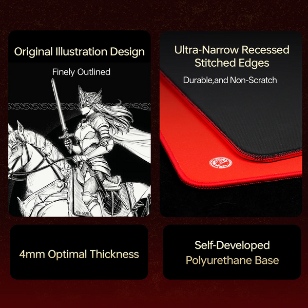 ATK Knight Zodiac Horse Limited Edition Gaming Mouse Pad 490x420 Black ATKKNGHT-01 фото